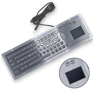 Teclado Industrial Metálico Em Aço Inox 304 Ip65 Touchpad Cinza Português Brasil