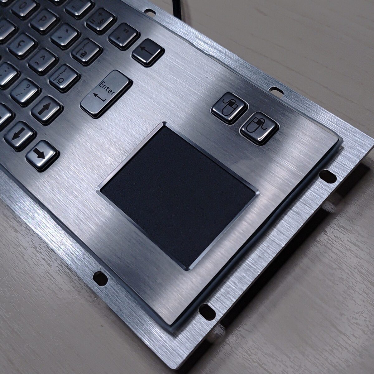 Teclado Industrial Metálico Em Aço Inox 304 Ip65 Touchpad Cinza Português Brasil