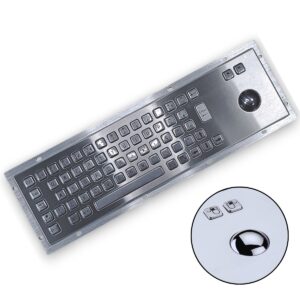 Teclado Industrial Metálico Em Aço Inox 304 Ip65 Touchpad Cinza Português Brasil