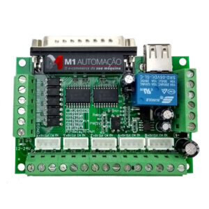 Interface Placa Controladora CNC R01 via porta Paralela DB25 25 Pinos – 5 Eixos para Mach3